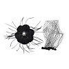 Bridal Wedding Mesh Feather Fascinator Hats Hair Chips OHAR-XCP0001-13-1