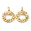 Brass Dangle Stud Earrings EJEW-A056-12G-2