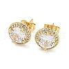 Brass Micro Pave Cubic Zirconia Ear Studs EJEW-P261-17G-1