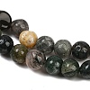 Natural Moss Agate Beads Strands G-Q060-E10-4