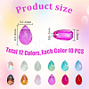 AHADERMAKER 120Pcs 12 Colors Transparent Glass & Lampwork Beads Sets GGLA-GA0001-05-2