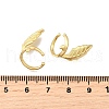 Brass Leaf Cuff Earrings EJEW-F369-01G-5