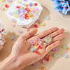 280Pcs 8 Colors Acrylic Bead Caps MACR-TA0001-63-6