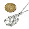 Tarnish Resistant 304 Stainless Steel Macrame Pouch Braided Gemstone Holder NJEW-JN04468-07-3