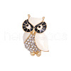 Alloy Resin Rhinestone Safety Brooches ANIM-PW0003-044A-01-1