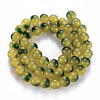 Spray Painted Glass Beads Strands GGLA-S058-001E-07-2