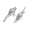 Brass Hook and Eye Clasps X-KK-B087-18P-2