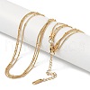 304 Stainless Steel Tiered Necklaces NJEW-L180-01G-02-1