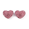 Heart Shaped Polymer Clay Rhinestone Beads CLAY-NH0002-02C-1