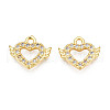 Brass Micro Pave Cubic Zirconia Charms KK-N231-245-1