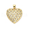 Brass Micro Pave Cubic Zirconia Pendants KK-U066-04C-G-1