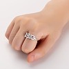 Birth Year 201 Stainless Steel Adjustable Open Cuff Rings FS-WG46D84-09-1