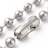 Tarnish Resistant 304 Stainless Steel Ball Chain Necklace & Bracelet Set STAS-D181-02P-02D-4