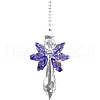 Glass Angel Pendant Decorations HJEW-PW0002-03E-1