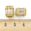 Rack Plating Brass Micro Pave Cubic Zirconia European Beads KK-F089-31G-08-3