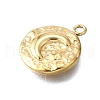 Hammered 304 Stainless Steel Pendants STAS-H233-15G-2