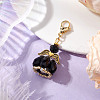 Angel Glass Beaded & Alloy Pendant Decorations HJEW-MZ00190-04-1