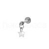 Titanium Alloy Cubic Zirconia 17 Gauge Star Internally Threaded Labrets WG71E87-22-1