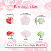   300pcs 3 styles Luminous Transparent Resin Decoden Cabochons RESI-PH0002-21-4