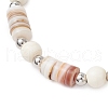 2Pcs Synthetic Turquoise Beads Stretch Bracelets for Men Women BJEW-JB11885-5