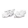 Brass Micro Pave Clear Cubic Zirconia Pendants KK-S356-539P-NF-2