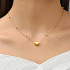 Stylish Stainless Steel Heart Pendant Necklaces for Girls KE1353-1