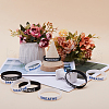 Gorgecraft 32Pcs 2 Colors Word Silicone Cord Bracelets Set Wristband BJEW-GF0001-17-4
