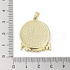 Rack Plating Brass Enamel Pendants KK-H474-21G-01-3