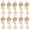 1Pc Eco-friendly Brass Micro Pave Clear Cubic Zirconia Pendants KK-SZ0002-36-1