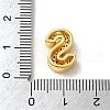 Brass Micro Pave Clear Cubic Zirconia Charms ZIRC-C009-01G-S-3
