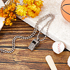 CREATCABIN 1pc Alloy Whistle Pendant Necklaces NJEW-CN0001-07-4