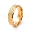 Textured 201 Stainless Steel Plain Band Ring for Women RJEW-I089-16G-1