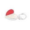 Two Tone 925 Sterling Silver Enamel Heart Charms STER-S011-03S-B-2