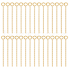 BENECREAT 60pcs Brass Twist Eye Pins KK-BC0013-50-1