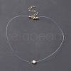 Natural Pearl Pendant Necklace with Nylon Wire for Women NJEW-JN03829-3