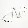 Tarnish Resistant Trendy Unisex 304 Stainless Steel Rectangle Link Chain Necklaces NJEW-M058-A-02-2