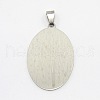 DIY Materials 201 Stainless Steel Flat Oval Hand Stamping Blank Tag Pendants STAS-O044-124-2