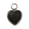 304 Stainless Steel with Rhinestone Pendants STAS-Q346-01P-05-1