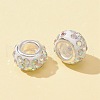 30Pcs Polymer Clay Rhinestone European Beads CPDL-FS0001-01-5