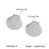 Fashionable Stainless Steel Shell Shape Stud Earrings IU5678-2-2
