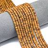 Natural Yellow Ocean Jasper Beads Strands G-P575-B32-4x1mm-1