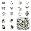64Pcs 16 Styles Tibetan Style Alloy European Large Hole Beads FIND-FS0002-63-1