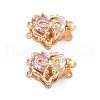 Brass Glass Box Clasps KK-B125-01G-02-1