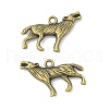 Tibetan Style Alloy Howling Wolf Pendants X-MLF1753Y-NF-1
