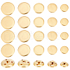 Olycraft 50Pcs 5 Styles 3-Hole Brass Buttons BUTT-OC0001-47G-1