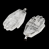 Natural Quartz Crystal Carved Pendants G-K369-01P-12-2