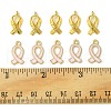 60Pcs 2 Style October Breast Cancer Pink Awareness Ribbon Alloy Pendants Sets TIBEP-FS0001-95-5