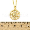 Brass Micro Pave Clear Cubic Zirconia Pendant Necklaces NJEW-C071-05A-G-5