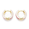 Brass Huggie Hoop Earrings EJEW-S209-07D-3