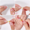 CHGCRAFT 560Pcs 7 Colors Transparent Acrylic Linking Rings MACR-CA0001-42-4